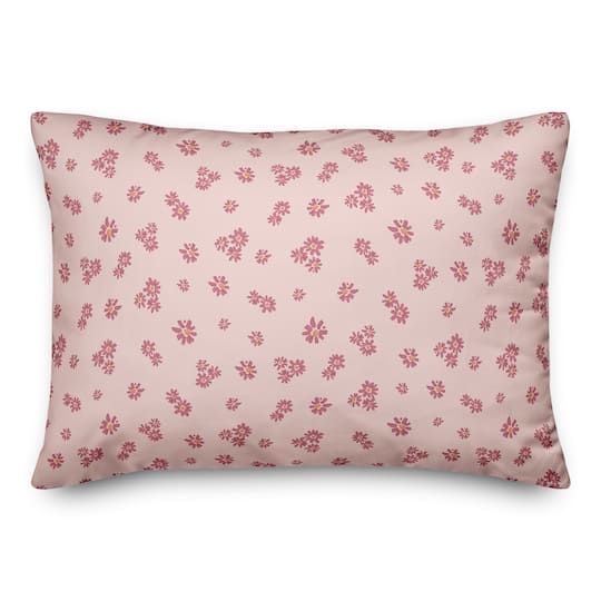 Daisy Pattern Throw Pillow